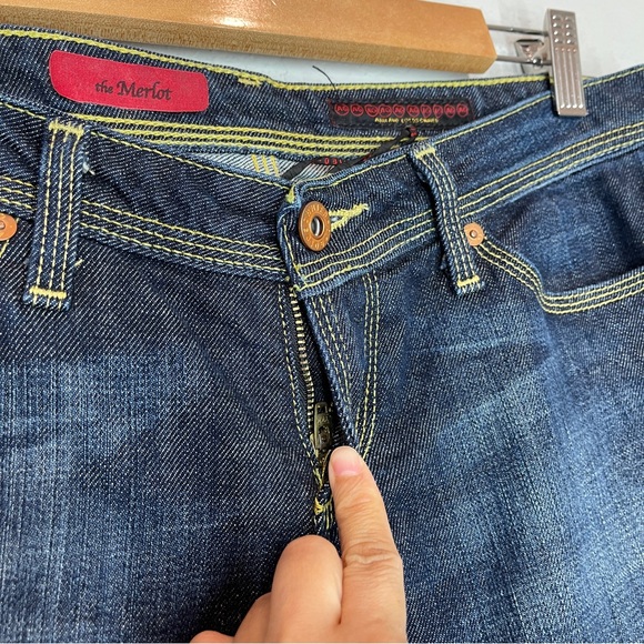 AG Adriano Goldschmied The Merlot Low Rise Bootcut Jeans Dark Wash - Picture 3 of 14